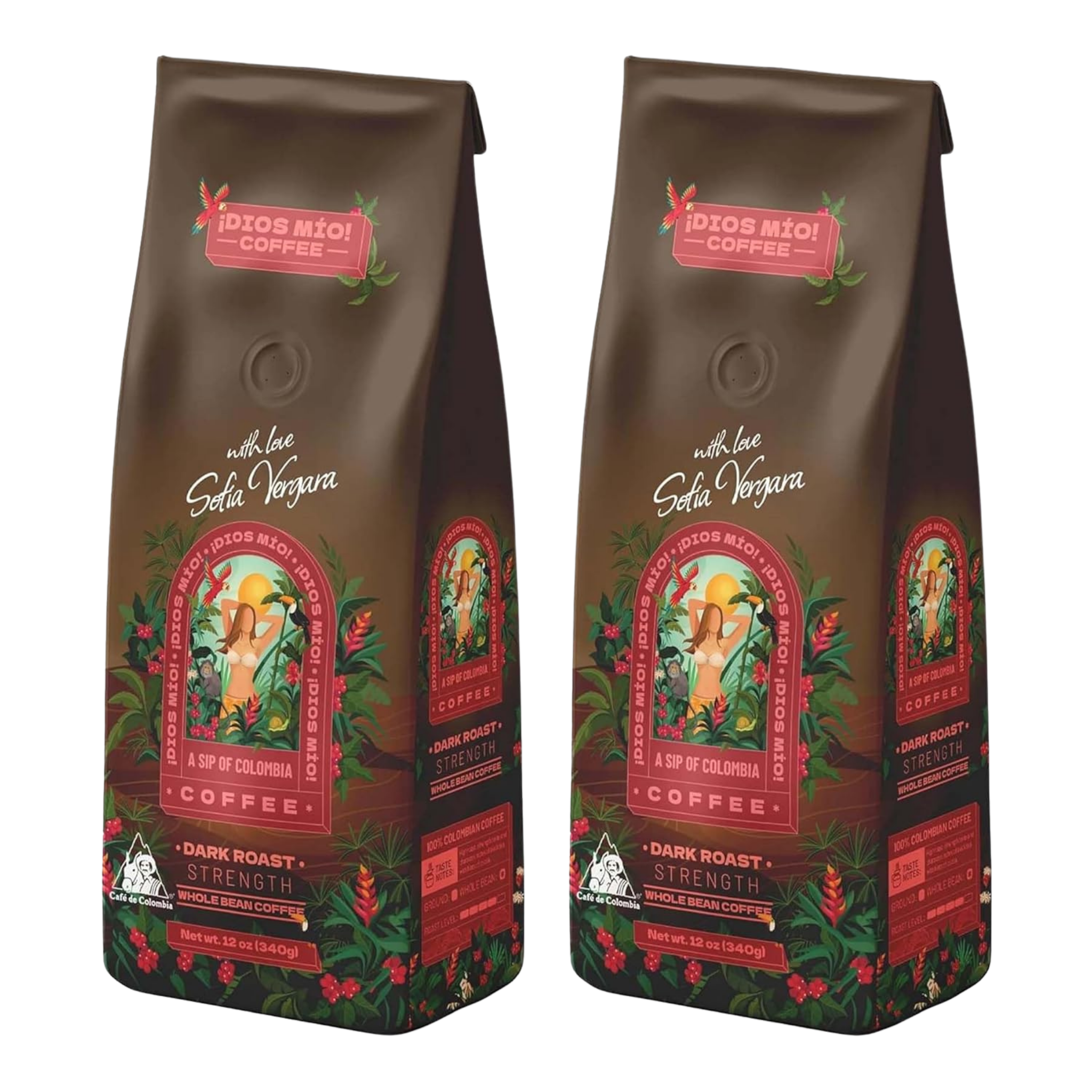Café en grano – Tostión fuerte – 340 gr - Pack x2