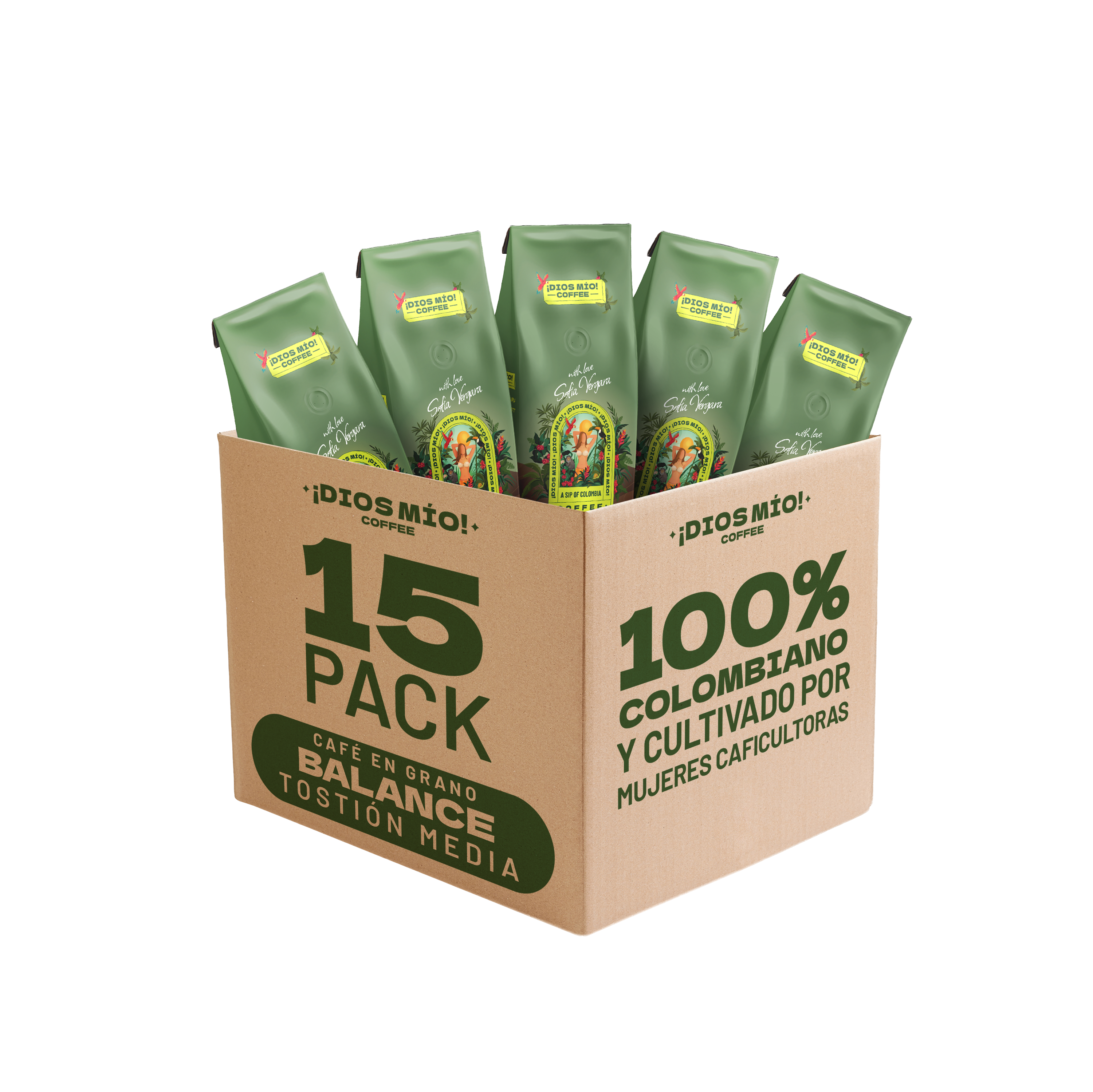 Café en grano- Tostion Media - 12 Oz bag - Pack x15
