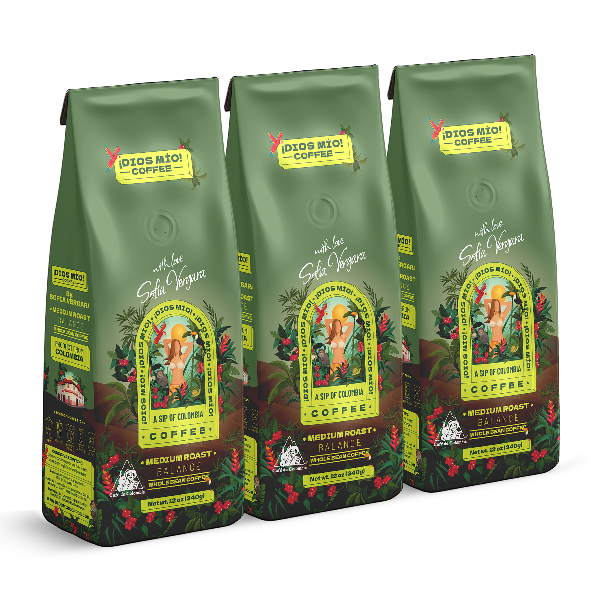 Café en grano – Tostión media – 340 gr - Pack x3