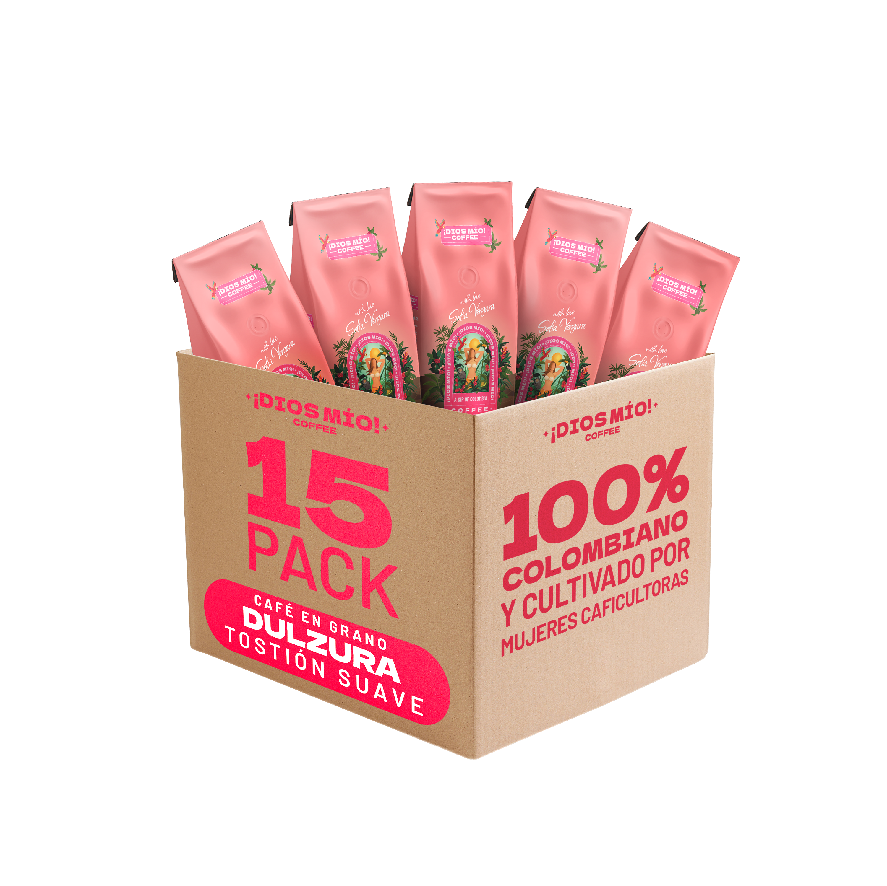 Café en grano- Tostion Suave - 12 Oz bag - Pack x15