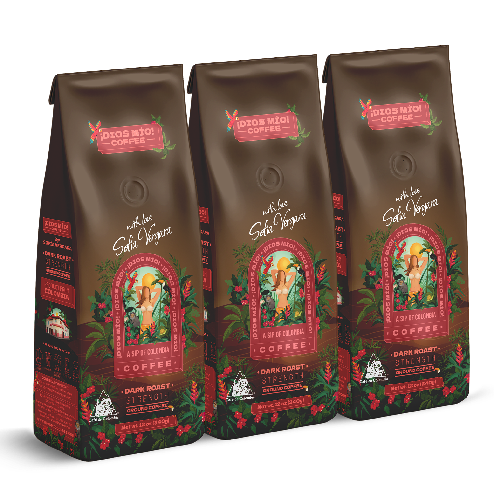 Café molido – Tostión fuerte – 340 gr - Pack x3