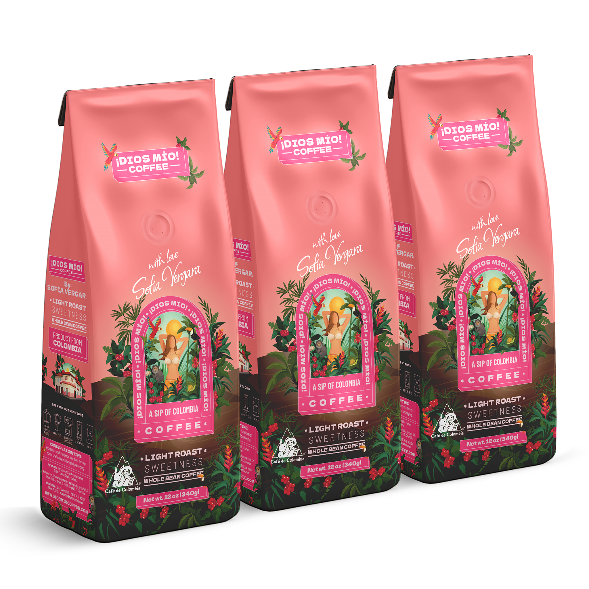 Café en grano – Tostión suave – 340 gr - Pack x3